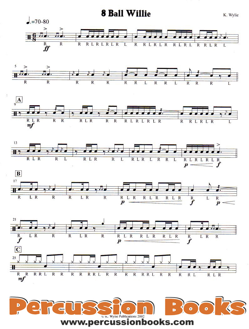 20 Solos for the Young Snare Drummer Cover;20 Solos for the Young Snare Drummer Sample 1;20 Solos for the Young Snare Drummer Sample 2;20 Solos for the Young Snare Drummer Sample 3
