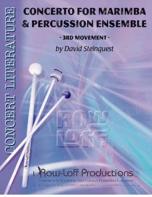 Concerto for Marimba and Percussion Ensemble 3rd Movement | David Steinquest