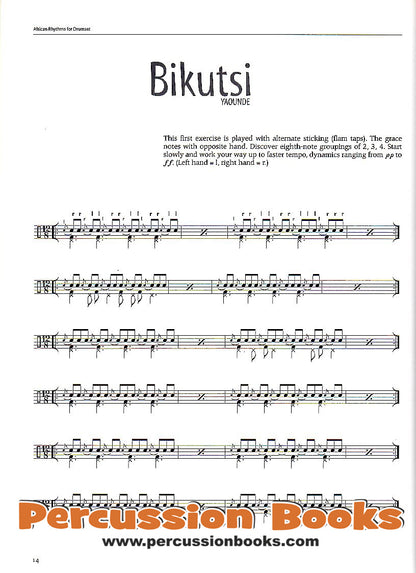African Rhythms for Drumset Cover;African Rhythms for Drumset Sample 1;African Rhythms for Drumset Sample 2;African Rhythms for Drumset Sample 3