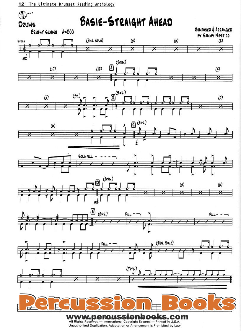 The Ultimate Drumset Reading Anthology Cover;The Ultimate Drumset Reading Anthology Sample 1;The Ultimate Drumset Reading Anthology Sample 2;The Ultimate Drumset Reading Anthology Sample 3