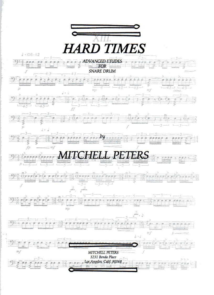 Hard Times For Snare Drum Cover;Hard Times For Snare Drum Sample 1;Hard Times For Snare Drum Sample 2;Hard Times For Snare Drum Sample 3
