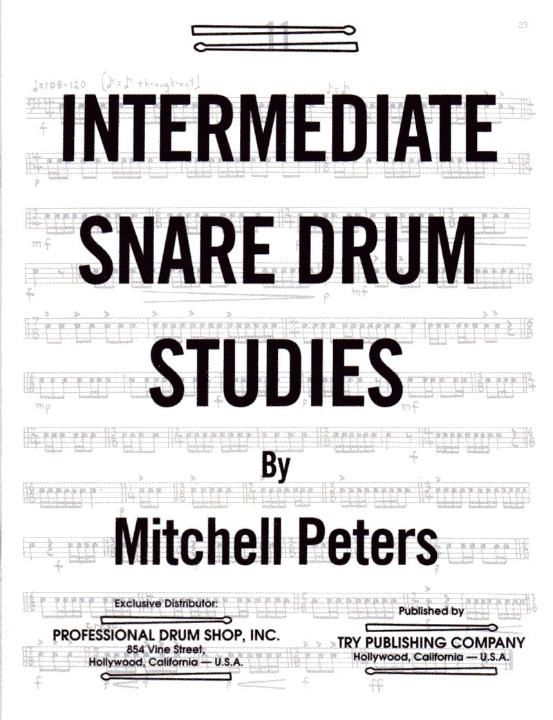 Intermediate Snare Drum Studies Cover;Intermediate Snare Drum Studies Sample 1;Intermediate Snare Drum Studies Sample 2;Intermediate Snare Drum Studies Sample 3