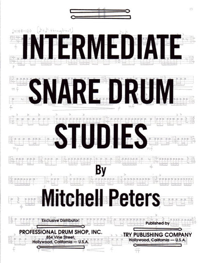 Intermediate Snare Drum Studies Cover;Intermediate Snare Drum Studies Sample 1;Intermediate Snare Drum Studies Sample 2;Intermediate Snare Drum Studies Sample 3