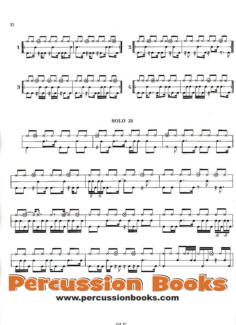 Méthode de Batterie - Volume 4 Cover;Méthode de Batterie - Volume 4 Sample 1;Méthode de Batterie - Volume 4 Sample 2;Méthode de Batterie - Volume 4 Sample 3