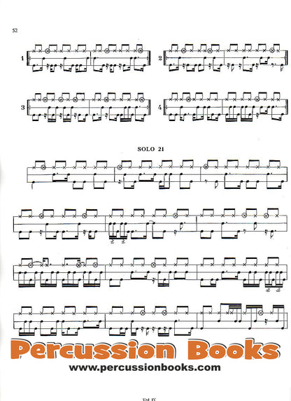 Méthode de Batterie - Volume 4 Cover;Méthode de Batterie - Volume 4 Sample 1;Méthode de Batterie - Volume 4 Sample 2;Méthode de Batterie - Volume 4 Sample 3
