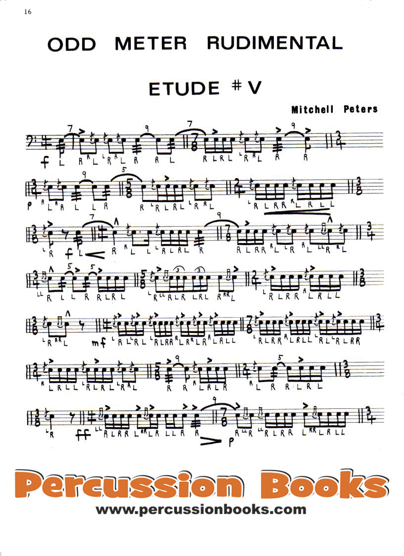 Odd Meter Rudimental Etudes Cover;Odd Meter Rudimental Etudes Sample 1;Odd Meter Rudimental Etudes Sample 2;Odd Meter Rudimental Etudes Sample 3