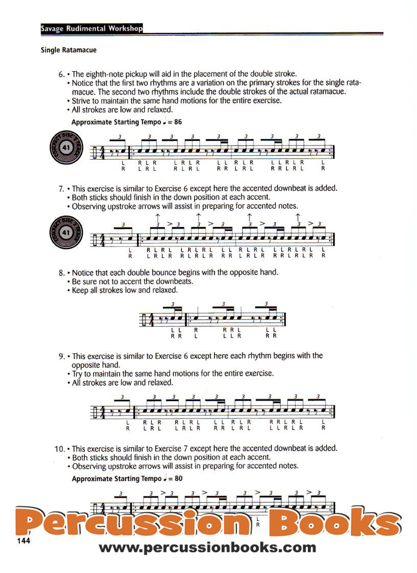 Savage Rudimental Workshop Cover;Savage Rudimental Workshop Sample 1;Savage Rudimental Workshop Sample 2;Savage Rudimental Workshop Sample 3