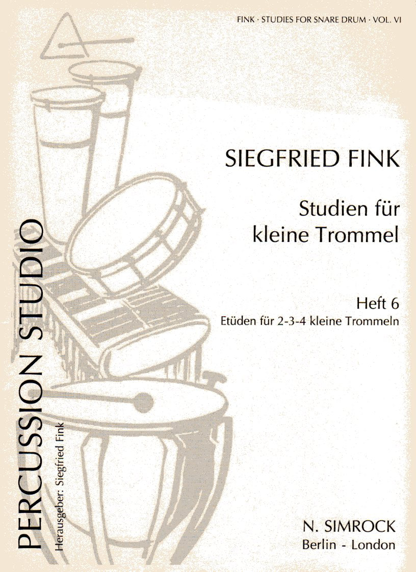 Studies for Snare Drum 6 Cover;Studies for Snare Drum 6 Sample 1;Studies for Snare Drum 6 Sample 2;Studies for Snare Drum 6 Sample 3