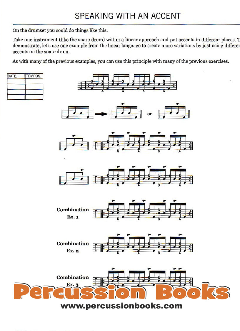 The Language of Drumming Book Cover;The Language of Drumming Book Sample 1;The Language of Drumming Book Sample 2;The Language of Drumming Book Sample 3