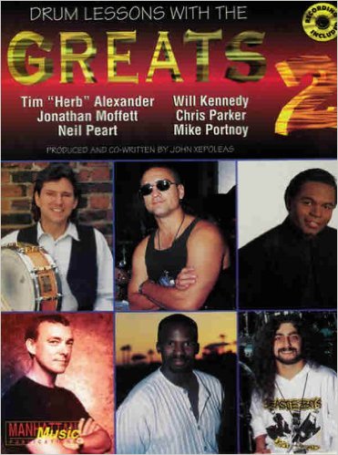 Drum Lessons with the Greats 2 Cover;Drum Lessons with the Greats 2 Sample 1;Drum Lessons with the Greats 2 Sample 2;Drum Lessons with the Greats 2 Sample 3