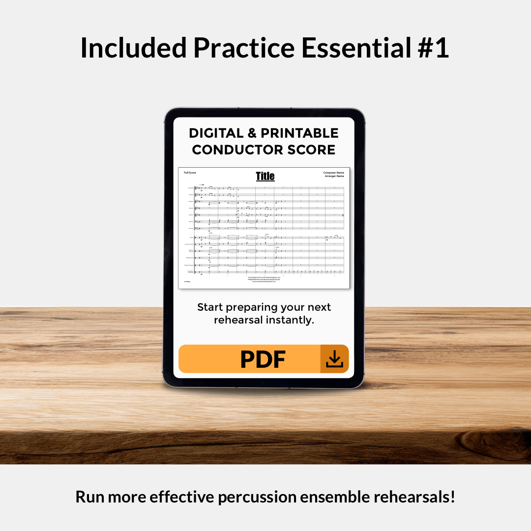 Start preparing rehearsals today and run more effective percussion ensemble rehearsals. 