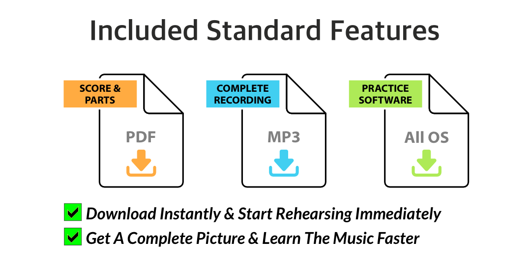 Included Standard Features | Percussion Ensemble Sheet Music