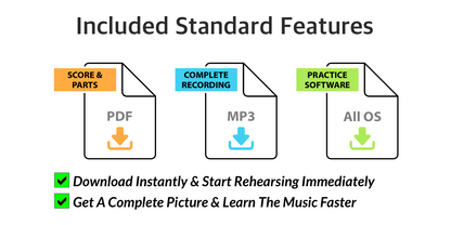 Included Standard Features | Percussion Ensemble Sheet Music