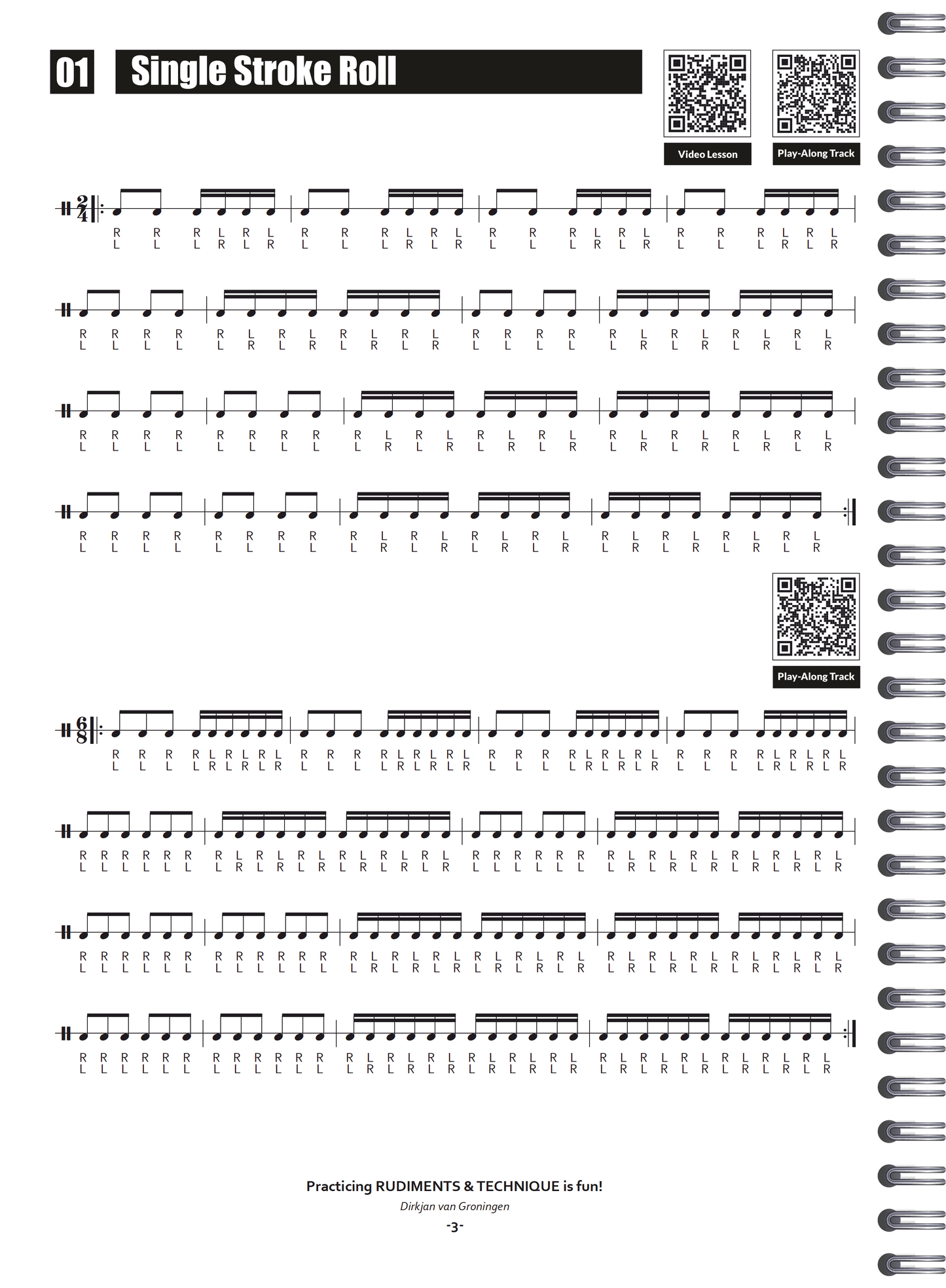 Practicing Rudiments & Technique Is Fun | Dirkjan van Groningen | Sample Page 2