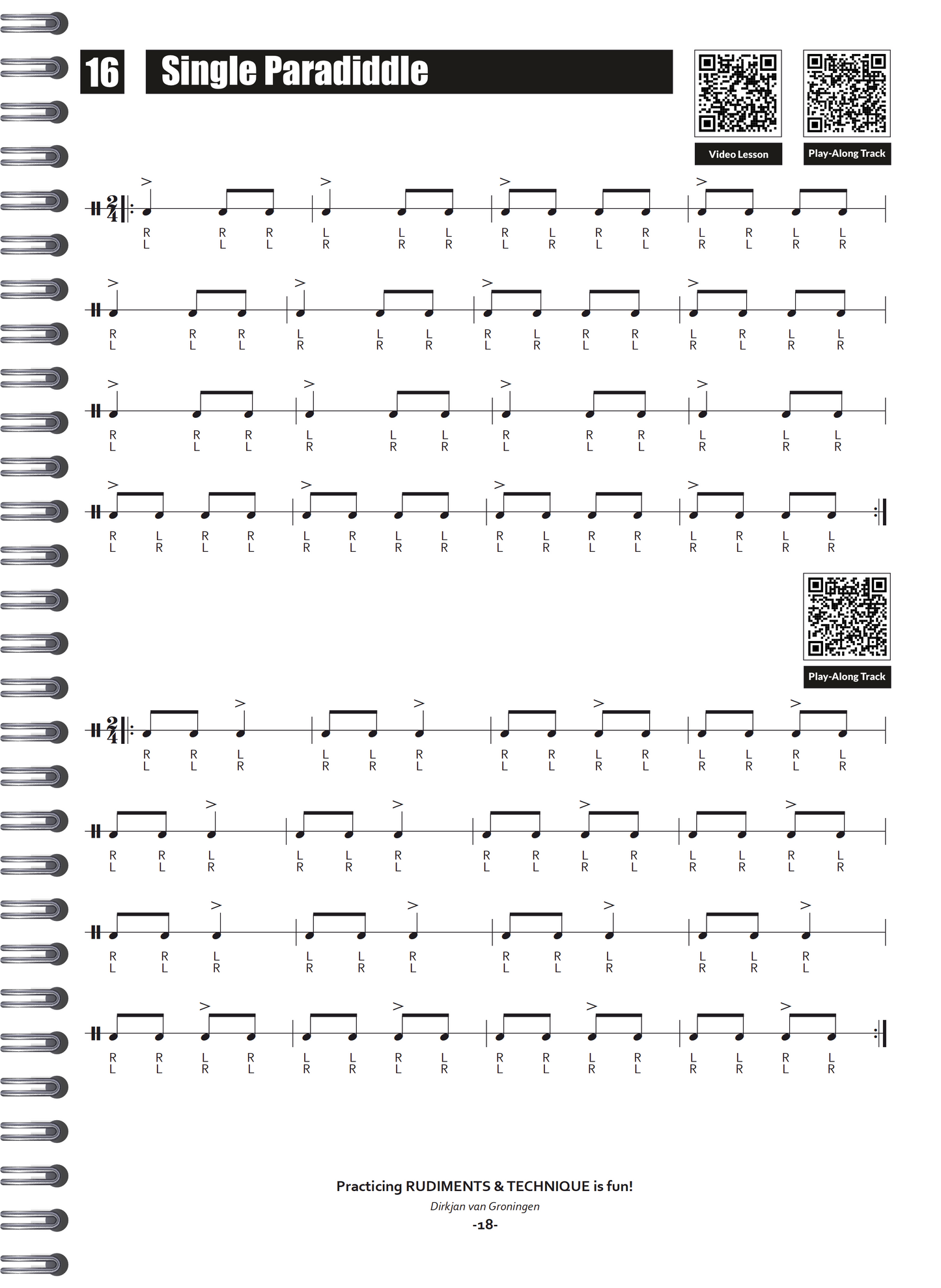 Practicing Rudiments & Technique Is Fun | Dirkjan van Groningen | Sample Page 3