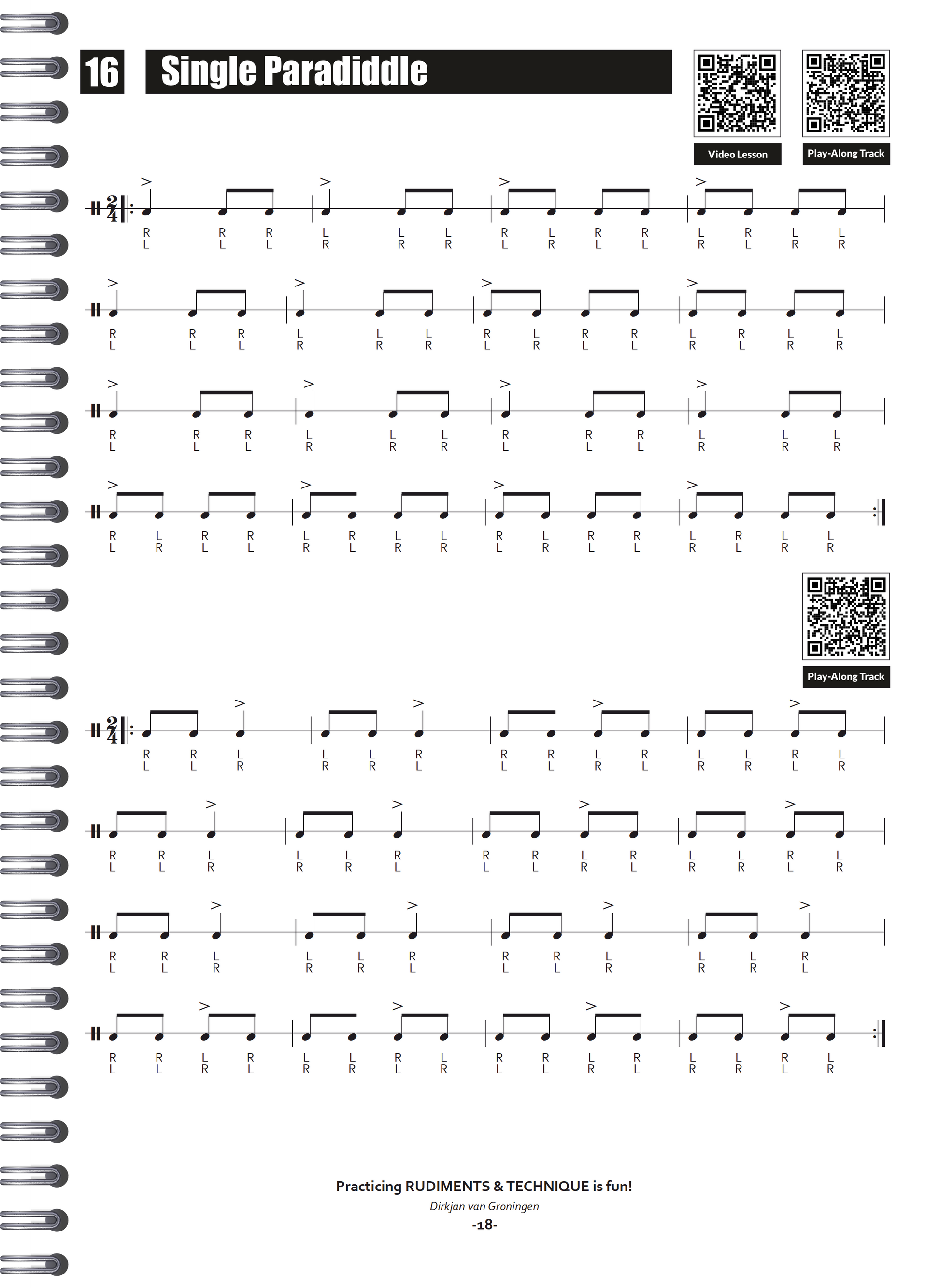 Practicing Rudiments & Technique Is Fun | Dirkjan van Groningen | Sample Page 3