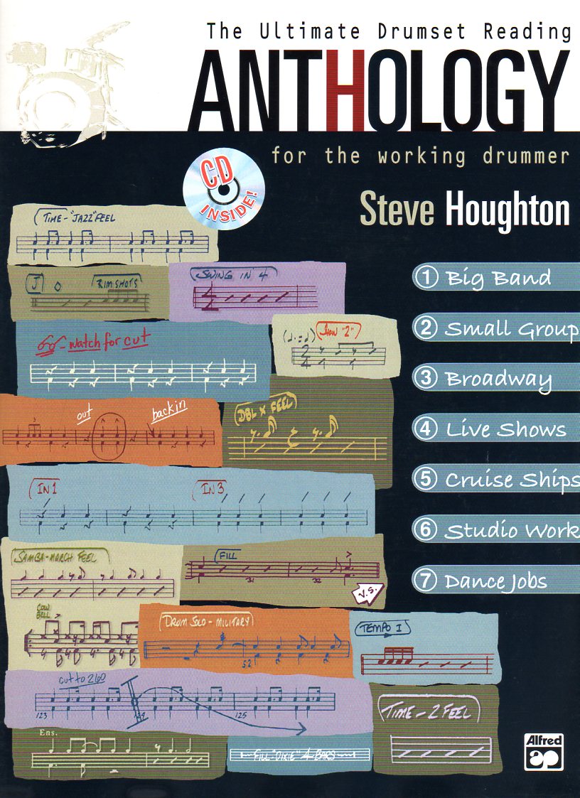 The Ultimate Drumset Reading Anthology Cover;The Ultimate Drumset Reading Anthology Sample 1;The Ultimate Drumset Reading Anthology Sample 2;The Ultimate Drumset Reading Anthology Sample 3