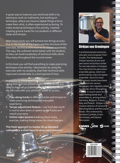 Practicing Rudiments & Technique Is Fun! | Dirkjan van Groningen | Back Cover
